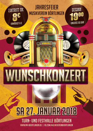 Jahresfeier des MV Börtlingen am 27. Januar 2018 in der Turn- und Festhalle Börtlingen