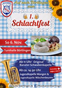 1. Schlachtfest des MV Börtlingen am 6. Nov. 2022